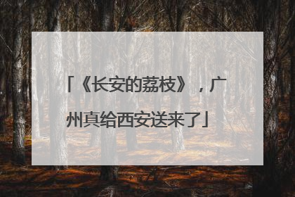 《长安的荔枝》，广州真给西安送来了