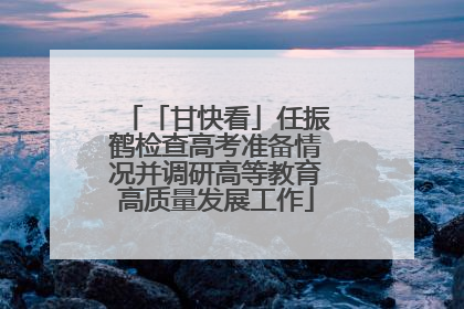 「甘快看」任振鹤检查高考准备情况并调研高等教育高质量发展工作