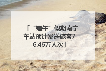 “端午”假期南宁车站预计发送旅客76.46万人次