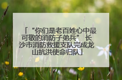 “你们是老百姓心中最可敬的消防子弟兵” 长沙市消防救援支队完成龙山抗洪使命归队