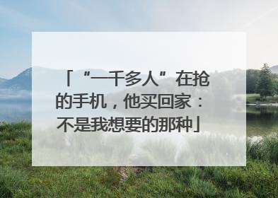 “一千多人”在抢的手机，他买回家：不是我想要的那种