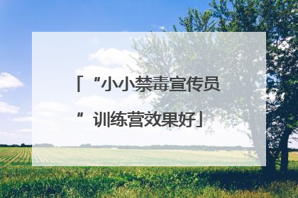 “小小禁毒宣传员”训练营效果好