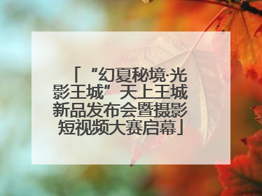 “幻夏秘境·光影王城”天上王城新品发布会暨摄影短视频大赛启幕