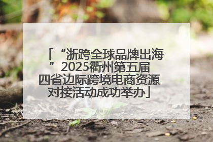 “浙跨全球品牌出海”2025衢州第五届四省边际跨境电商资源对接活动成功举办