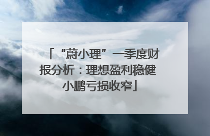 “蔚小理”一季度财报分析：理想盈利稳健 小鹏亏损收窄