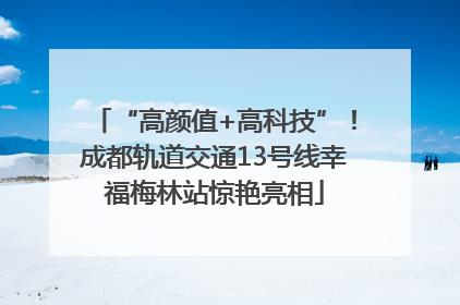 “高颜值+高科技”！成都轨道交通13号线幸福梅林站惊艳亮相
