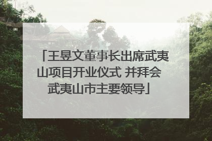 王昱文董事长出席武夷山项目开业仪式 并拜会武夷山市主要领导