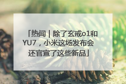 热闻｜除了玄戒o1和YU7，小米这场发布会还官宣了这些新品