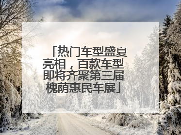 热门车型盛夏亮相，百款车型即将齐聚第三届槐荫惠民车展