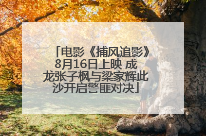 电影《捕风追影》8月16日上映 成龙张子枫与梁家辉此沙开启警匪对决
