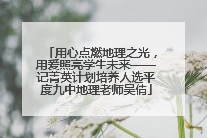 用心点燃地理之光，用爱照亮学生未来——记菁英计划培养人选平度九中地理老师吴倩