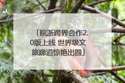 皖浙跨界合作2.0版上线 世界级文旅廊道惊艳出圈