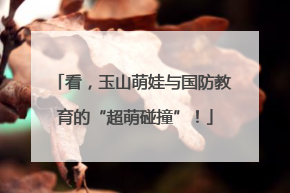 看，玉山萌娃与国防教育的“超萌碰撞”！