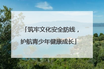 筑牢文化安全防线，护航青少年健康成长