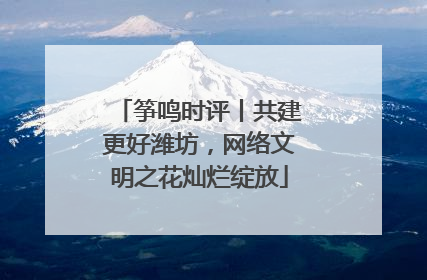 筝鸣时评丨共建更好潍坊，网络文明之花灿烂绽放