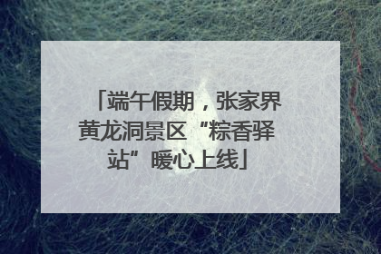 端午假期，张家界黄龙洞景区“粽香驿站”暖心上线