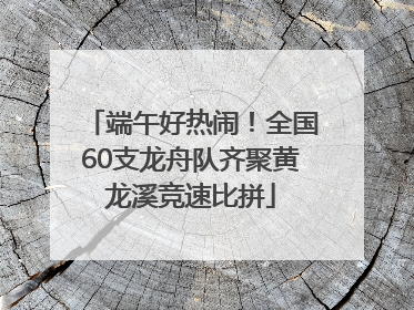 端午好热闹！全国60支龙舟队齐聚黄龙溪竞速比拼