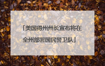 美国得州州长宣布将在全州部署国民警卫队