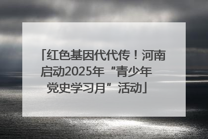 红色基因代代传！河南启动2025年“青少年党史学习月”活动