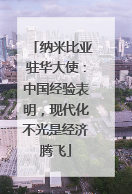 纳米比亚驻华大使：中国经验表明，现代化不光是经济腾飞