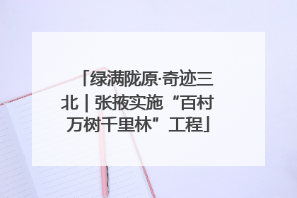 绿满陇原·奇迹三北｜张掖实施“百村万树千里林”工程