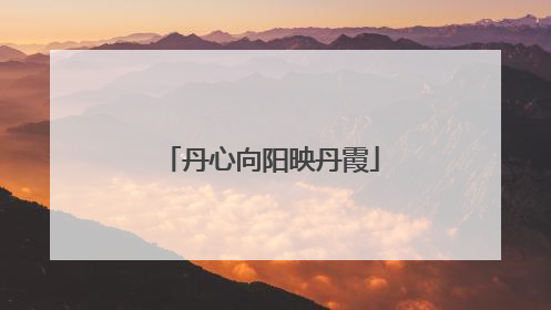 丹心向阳映丹霞