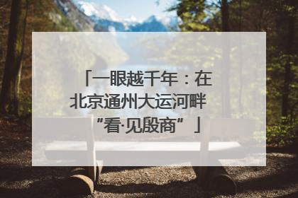 一眼越千年：在北京通州大运河畔“看·见殷商”