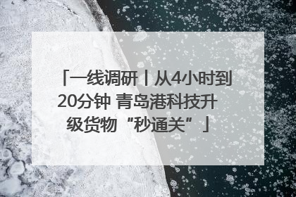 一线调研丨从4小时到20分钟 青岛港科技升级货物“秒通关”