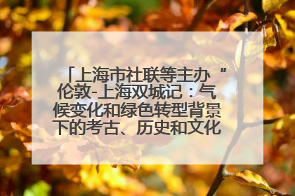 上海市社联等主办“伦敦-上海双城记：气候变化和绿色转型背景下的考古、历史和文化遗产”学术对话