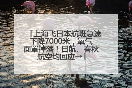 上海飞日本航班急速下降7000米，氧气面罩掉落！日航、春秋航空均回应→