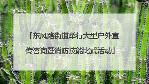 东风路街道举行大型户外宣传咨询暨消防技能比武活动