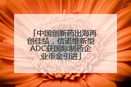 中国创新药出海再创佳绩，信诺维新型ADC获国际制药企业重金引进