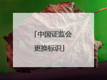 中国证监会更换标识