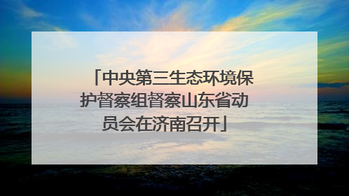 中央第三生态环境保护督察组督察山东省动员会在济南召开