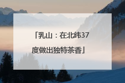 乳山：在北纬37度做出独特茶香