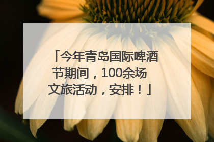 今年青岛国际啤酒节期间，100余场文旅活动，安排！