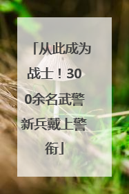 从此成为战士！300余名武警新兵戴上警衔