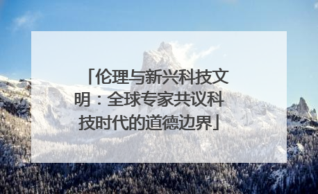 伦理与新兴科技文明：全球专家共议科技时代的道德边界
