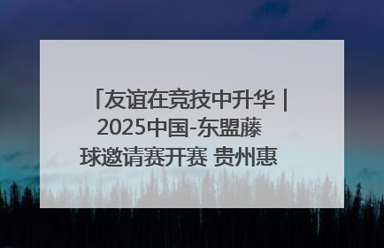 友谊在竞技中升华｜2025中国-东盟藤球邀请赛开赛 贵州惠水燃动“空中芭蕾”