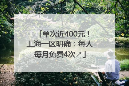 单次近400元！上海一区明确：每人每月免费4次↗