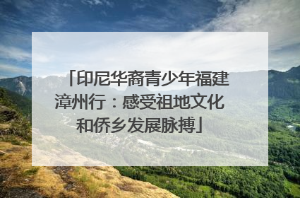 印尼华裔青少年福建漳州行：感受祖地文化和侨乡发展脉搏