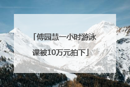 傅园慧一小时游泳课被10万元拍下
