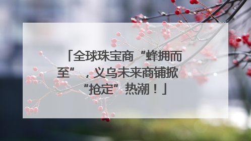 全球珠宝商“蜂拥而至”，义乌未来商铺掀“抢定”热潮！