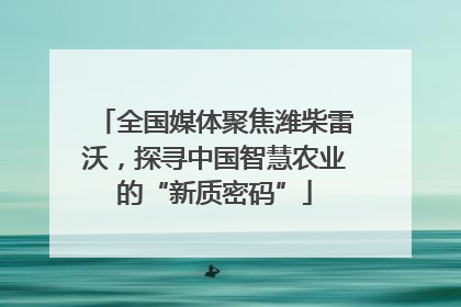 全国媒体聚焦潍柴雷沃，探寻中国智慧农业的“新质密码”