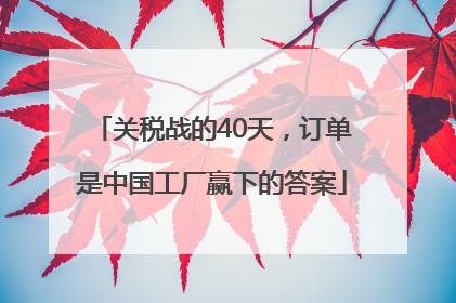 关税战的40天，订单是中国工厂赢下的答案