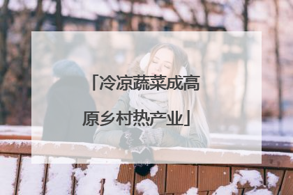 冷凉蔬菜成高原乡村热产业