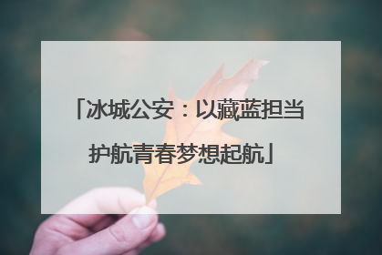 冰城公安：以藏蓝担当 护航青春梦想起航