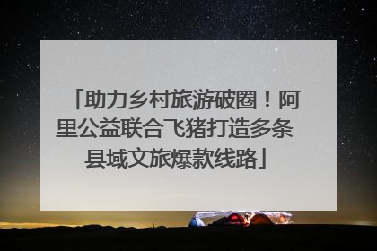 助力乡村旅游破圈！阿里公益联合飞猪打造多条县域文旅爆款线路