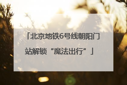 北京地铁6号线朝阳门站解锁“魔法出行”