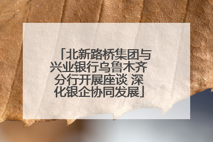 北新路桥集团与兴业银行乌鲁木齐分行开展座谈 深化银企协同发展